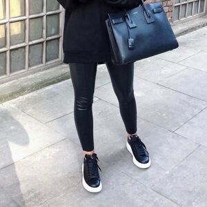 Alexander McQueen Black Leather